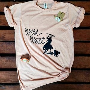 Wild West Roping Western Tee NWOT